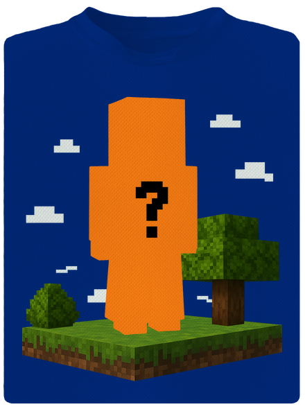 Minecraft z vlastnej fotky pánske športové tričko Royal Blue Mal