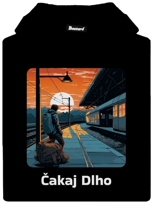 Čakaj dlho dámska mikina klokanka Black