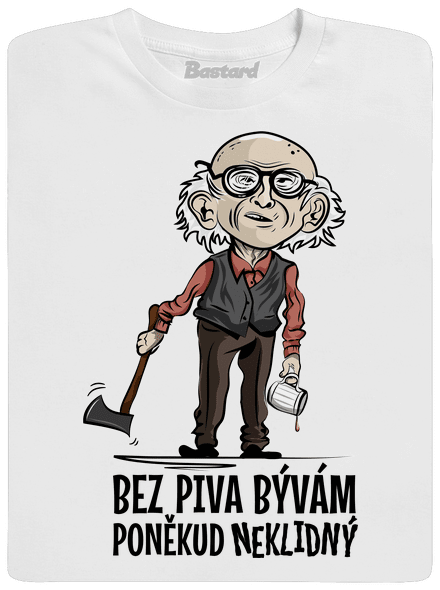 Neklidný bez piva pánske dlhý rukáv White