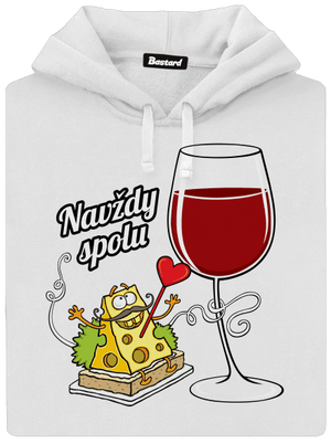 Navždy spolu dámska mikina klokanka White