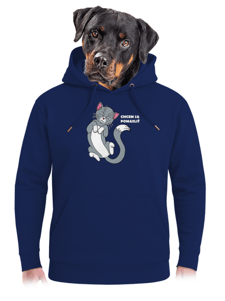 Chcem sa pomazliť unisex mikina premium Navy