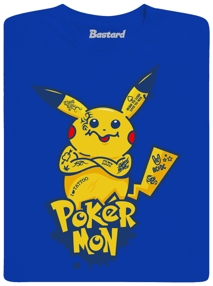 Pokérmon pánske dlhý rukáv Royal Blue