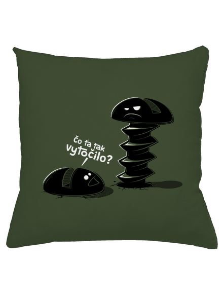 Vytočený vankúš Olive Green