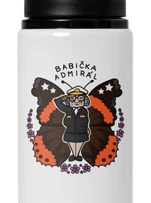 Babička admirál flaša na vodu White