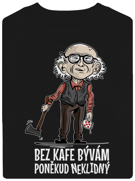 Neklidný bez kafe unisex mikina bez kapucne Black