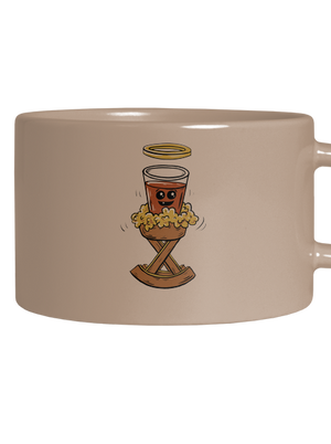 Panáčik v jasličkách hrnček makronka Brown Macaron