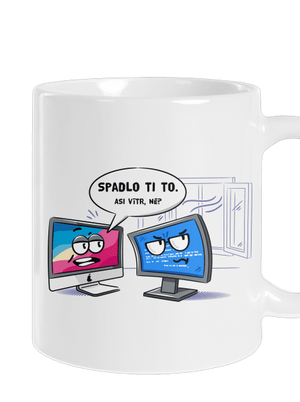 Mac vs. Windows klasický hrnček White