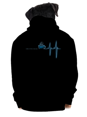 Coffee help pánska mikina na zips Black