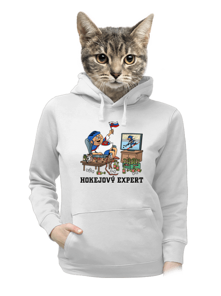 Hokejový expert dámska mikina klokanka White