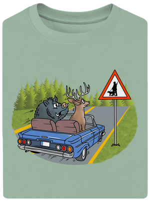 Poľovník unisex tričko oversized Sage