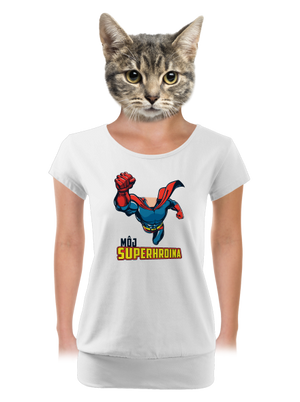 Môj superhrdina dámske tričko s lemom White