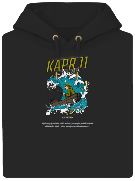 Kapor 11 unisex mikina premium Dark Black