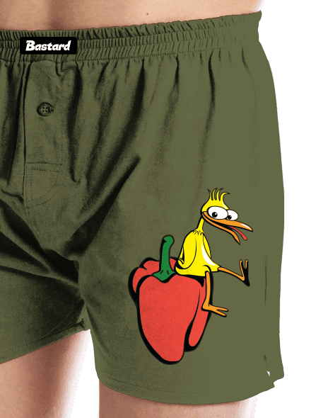 Kura na paprike pánske trenky Khaki