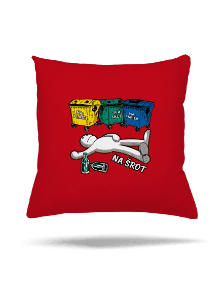 Tříděný odpad vankúš Red