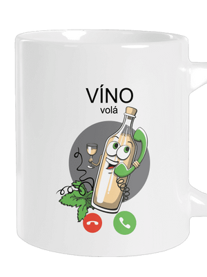 Biele víno volá veľký hrnček White