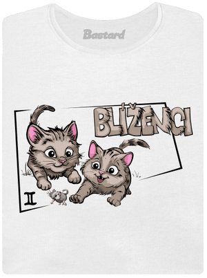 Mačací horoskop: Blíženci dámske tričko prémium White