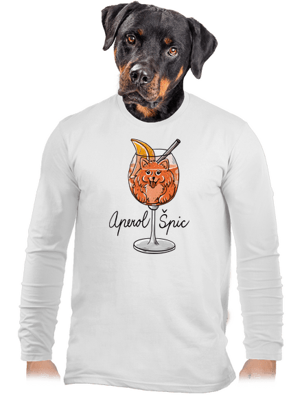 Aperol Špic pánske dlhý rukáv White