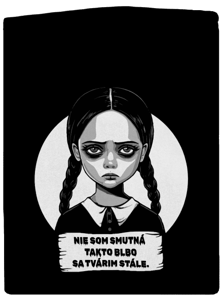 Nie som smutná dámska mikina na zips Black