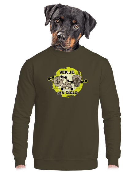 Vek je len číslo unisex mikina bez kapucne Urban Khaki