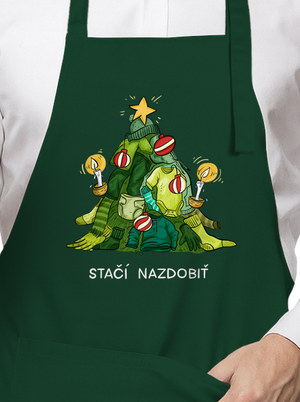 Stačí nazdobiť zástera Bottle Green