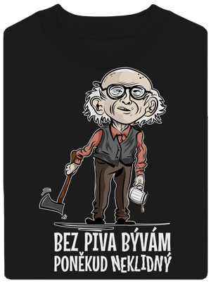 Neklidný bez piva unisex mikina bez kapucne Black