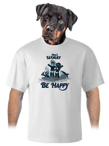 Don't worry unisex tričko oversized White