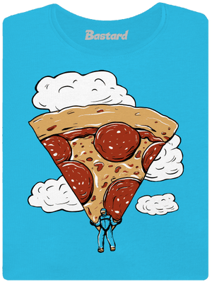 Pizzašutista dámske tričko s lemom Blue Atol