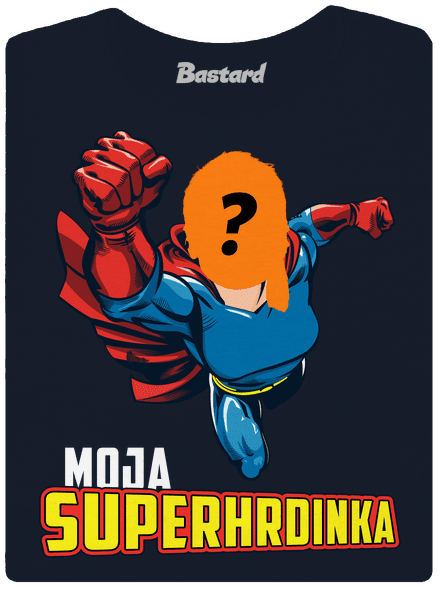 Moja superhrdinka dámske tričko prémium Navy Mal