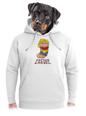 Captain Larvel unisex mikina premium Snowwhite