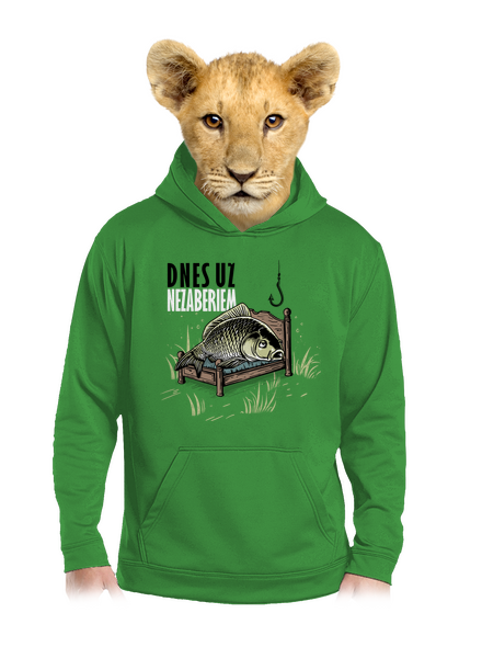 Dnes už nezaberiem detská mikina klokanka Kelly Green AWD
