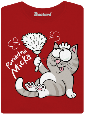 Macko a Micka dámske tričko s lemom Red Mal