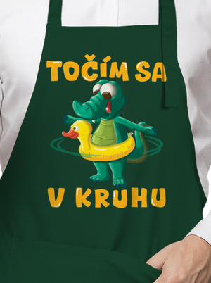 Točím sa v kruhu zástera Bottle Green