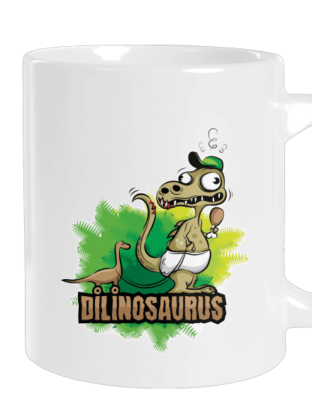 Dilinosaurus veľký hrnček White