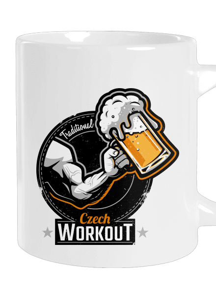 Czech workout veľký hrnček White