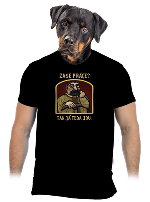 Zase práce? pánske tričko Black