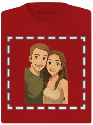 Ghibli efekt z vlastnej fotky dámske športové tričko Red Mal