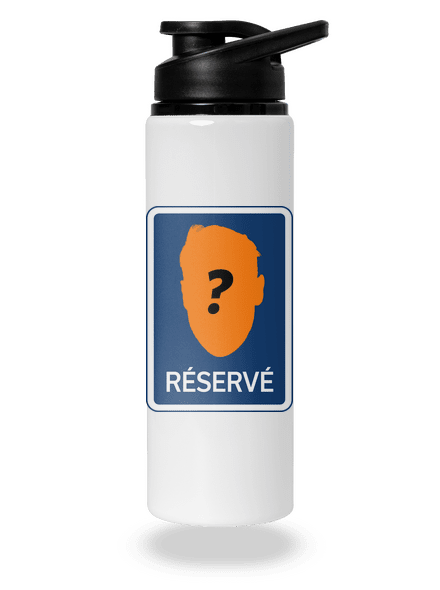 Značka réservé flaša na vodu White