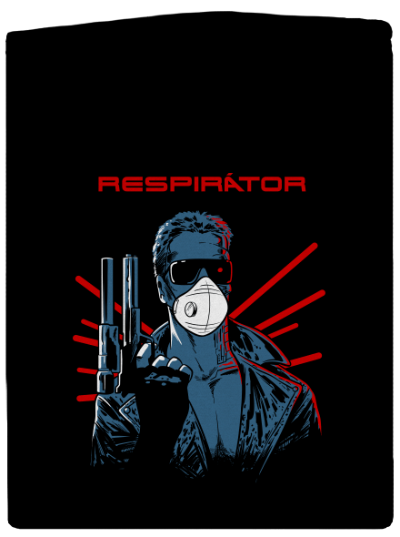 Respirátor pánska mikina na zips Black