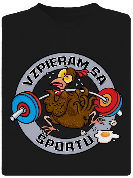 Vzpieram sa sportu detské športové tričko Black
