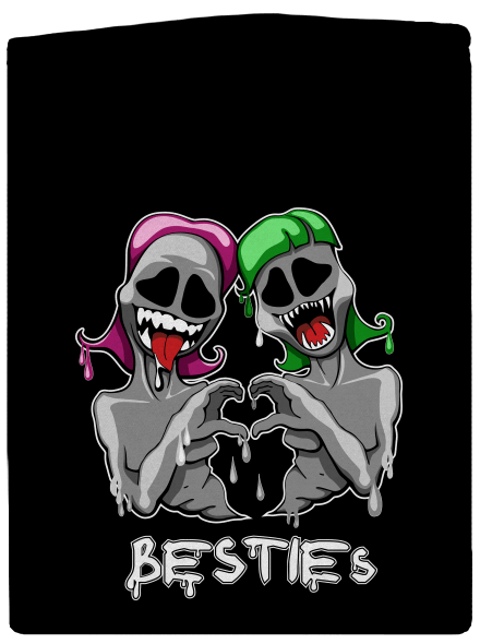 Besties pánska mikina na zips Black