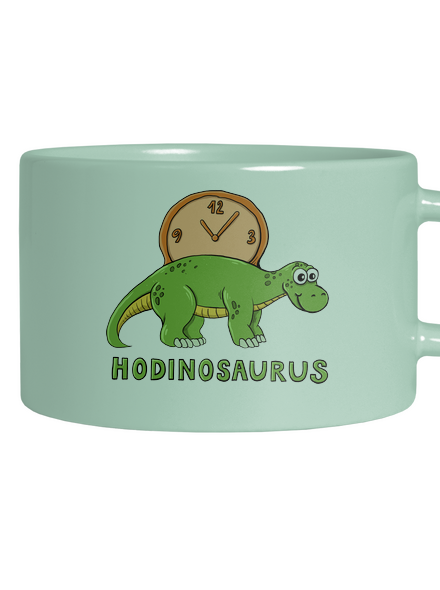 Hodinosaurus hrnček makronka Mint Macaron