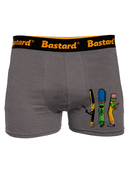 Písací gang boxerky Gray Melange