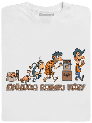 Evolúcia rannej kávy detské tričko White