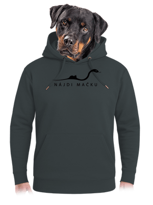 Nájdi mačku unisex mikina premium Charcoal