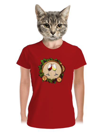 Vínny horoskop: Baran dámske športové tričko Red Mal