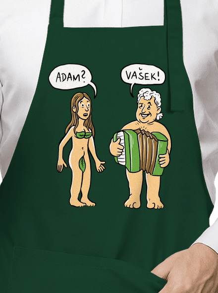 Eva a Vašek zástera Bottle Green