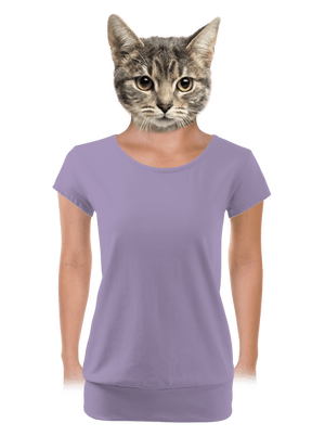 Bez potlače dámske tričko s lemom Lavender