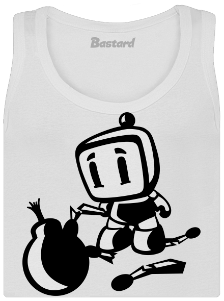 Bomberman dámske tielko klasické White