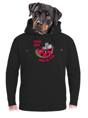 Som iná unisex mikina premium Dark Black