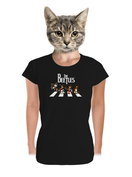 Beatles dámske tričko prémium Black